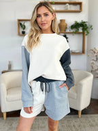 Double Take Drop Shoulder Top & Pocketed Shorts Set - Whispering Desires Shoppe