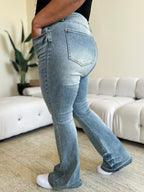 Judy Blue Mid-Rise Flare Jeans — Stretch Retro Fit - Whispering Desires Shoppe