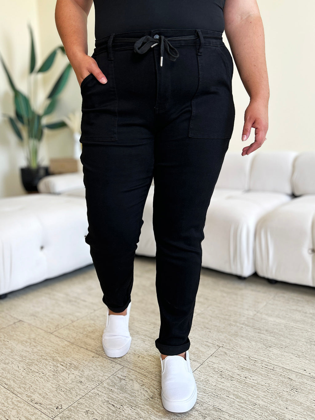 Judy Blue High-Waist Double Roll Cuff Jeans - Whispering Desires Shoppe
