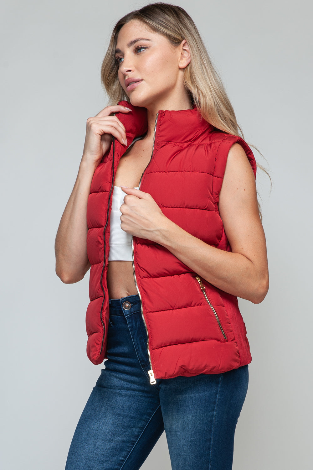 Snobbish Zip-Up Turtleneck Vest — Cozy, Pocketed Layer - Whispering Desires Shoppe