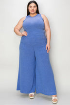 Ribbed Tank & Wide-Leg Pants Two-Piece Set - Whispering Desires Shoppe