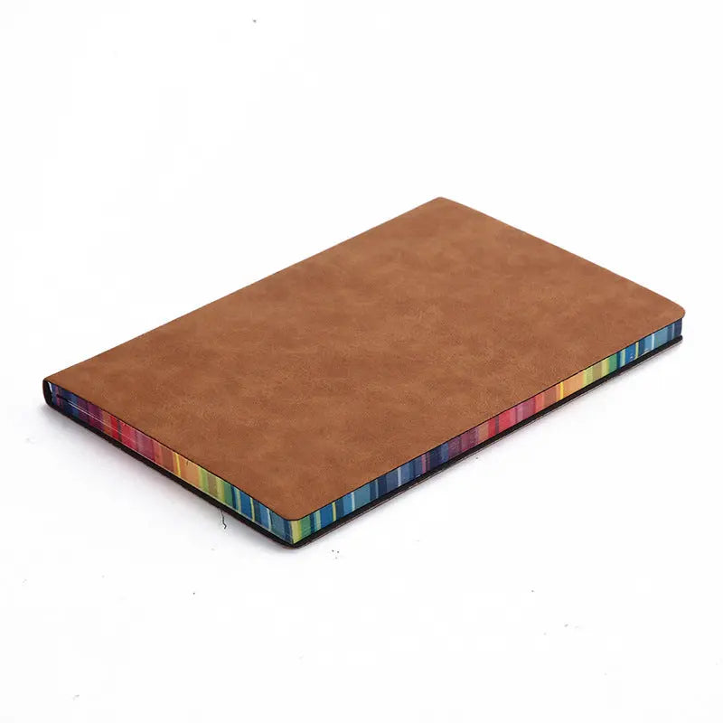 Colorful Rainbow Side A5 Leather Cover Notebook - Whispering Desires Shoppe