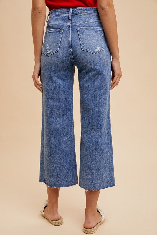 Annie Wear High Rise Wide Leg Jeans - Whispering Desires Shoppe