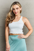 HIDDEN Bow Down Sleeveless Ruffle Crop Top - Whispering Desires Shoppe