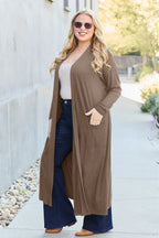Basic Bae Open-Front Long Sleeve Cover Up - Whispering Desires Shoppe