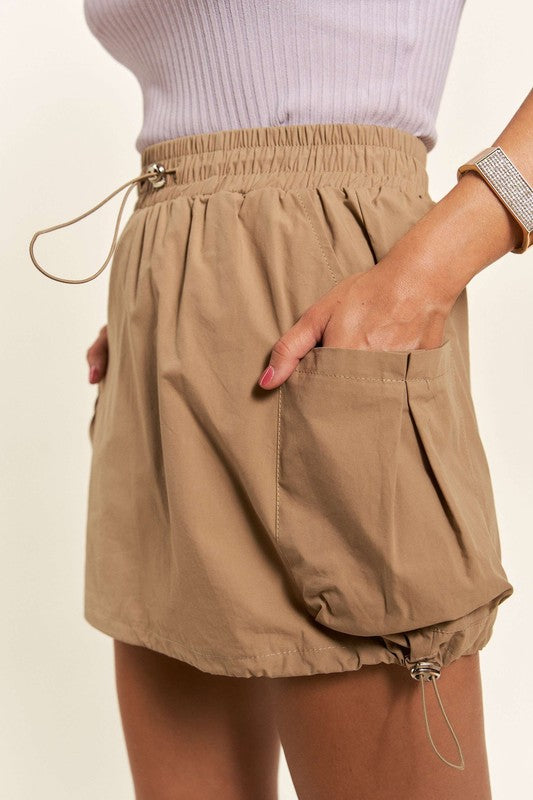 ADORA Drawstring Skort with Pockets - Whispering Desires Shoppe