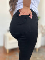 Judy Blue Full Size Distressed Tummy Control High Waist Skinny Jeans - Whispering Desires Shoppe