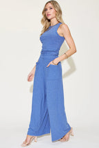 Ribbed Tank & Wide-Leg Pants Two-Piece Set - Whispering Desires Shoppe