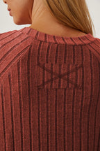Basic Bae Ribbed Thumbhole Long-Sleeve Tee - Whispering Desires Shoppe