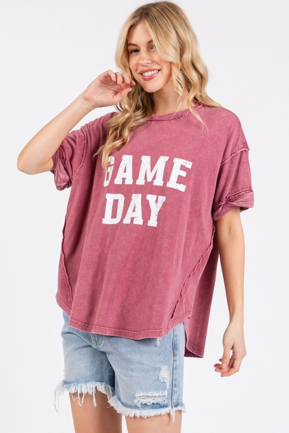Mittoshop GAME DAY Round Neck Short Sleeve T-Shirt - Whispering Desires Shoppe