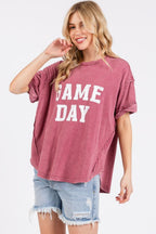 Mittoshop GAME DAY Round Neck Short Sleeve T-Shirt - Whispering Desires Shoppe