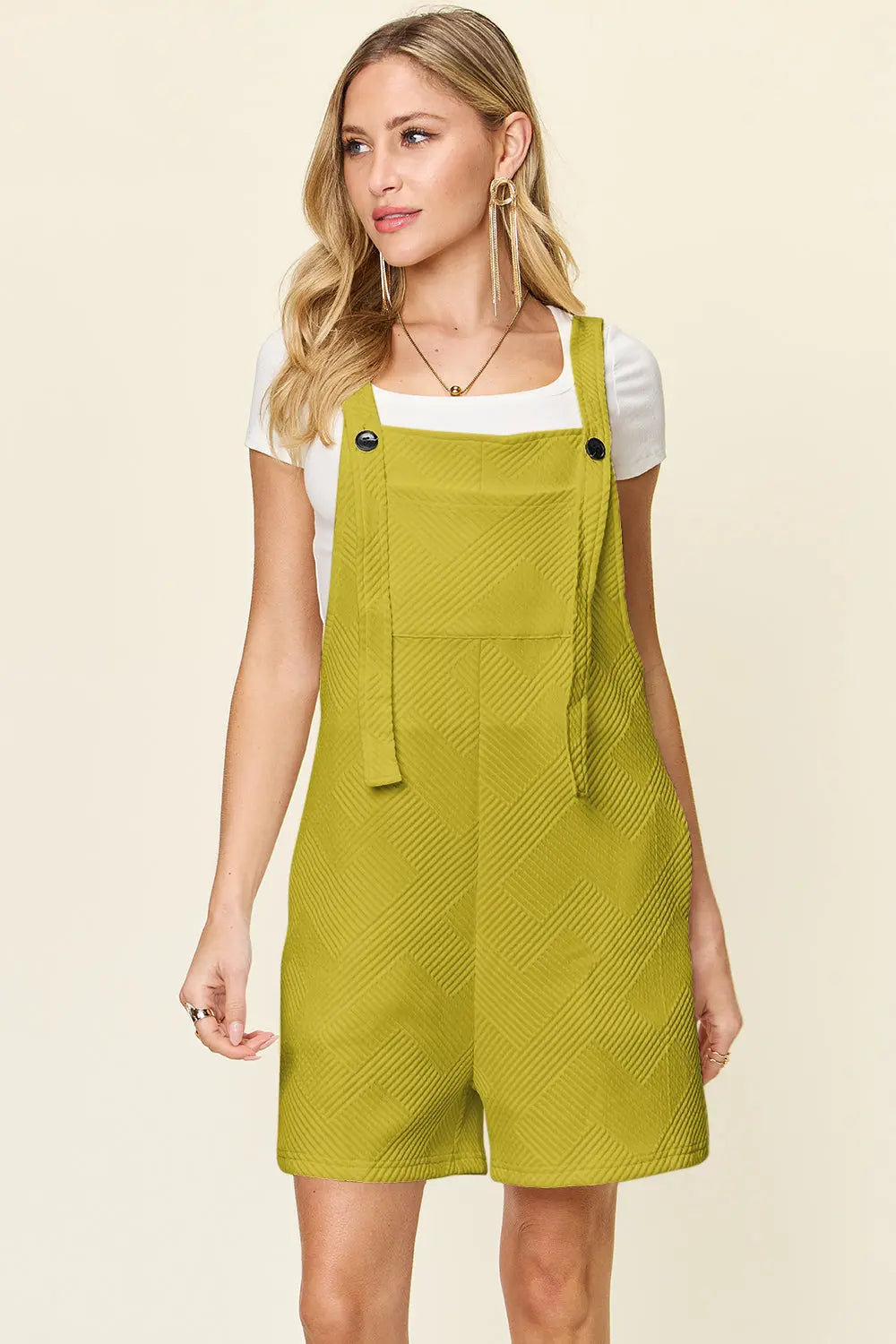 Double Take Textured Sleeveless Romper - Whispering Desires Shoppe