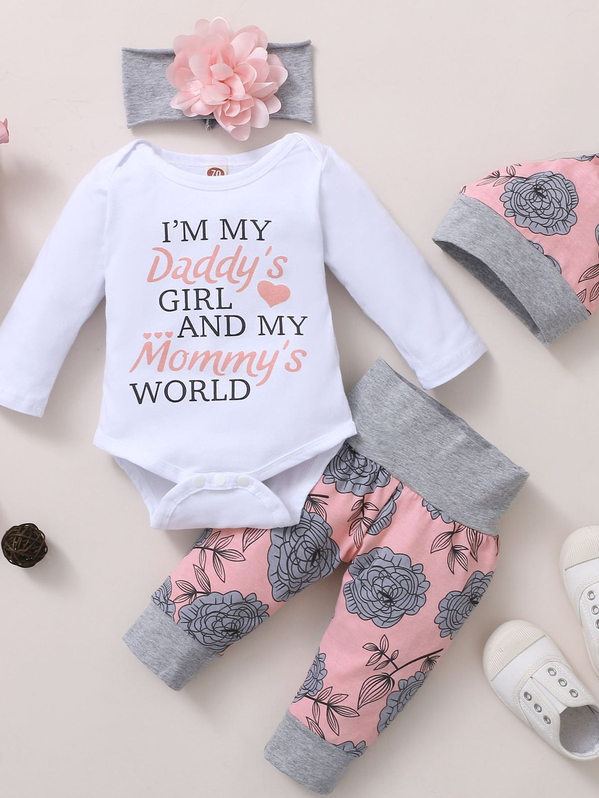 Brynn Style Daddy's Girl floral baby outfit set
