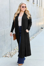 Basic Bae Open-Front Long Sleeve Cover Up - Whispering Desires Shoppe