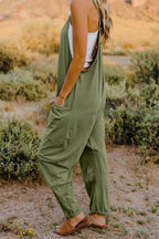 Double Take V-Neck Sleeveless Jumpsuit w/ Pockets - Whispering Desires Shoppe