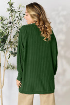 Basic Bae Ribbed Cocoon Cardigan (Full-Size) - Whispering Desires Shoppe