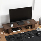 Computer Monitor Heightening Frame Office Desktop Shelf Shelving Solid Wood Storage Bracket - Whispering Desires Shoppe