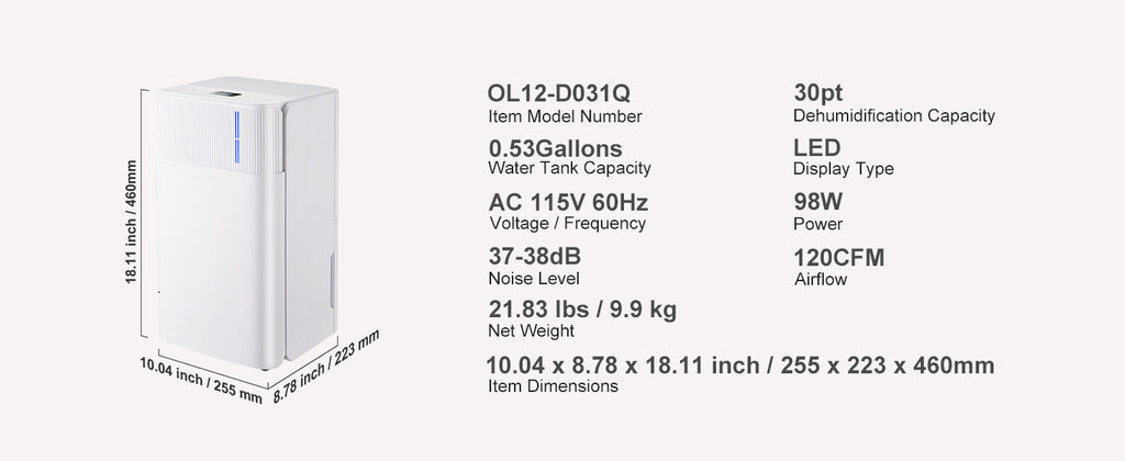 SucceBuy Home Dehumidifier – 22 to 82 Pint Options