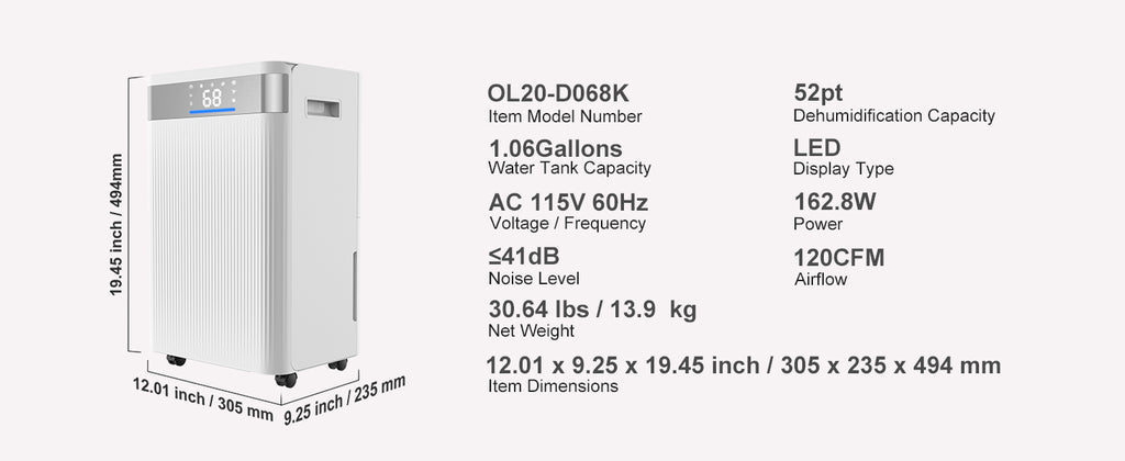 SucceBuy Home Dehumidifier – 22 to 82 Pint Options