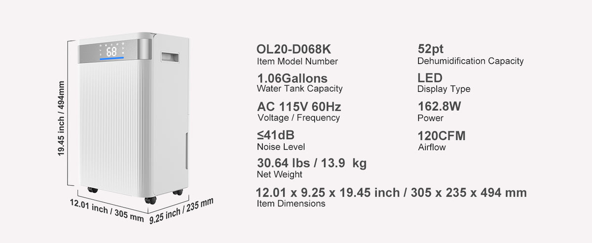 SucceBuy Home Dehumidifier – 22 to 82 Pint Options
