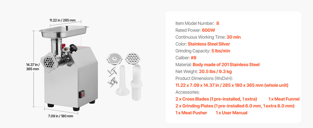 SucceBuy Commercial Electric Meat Grinder