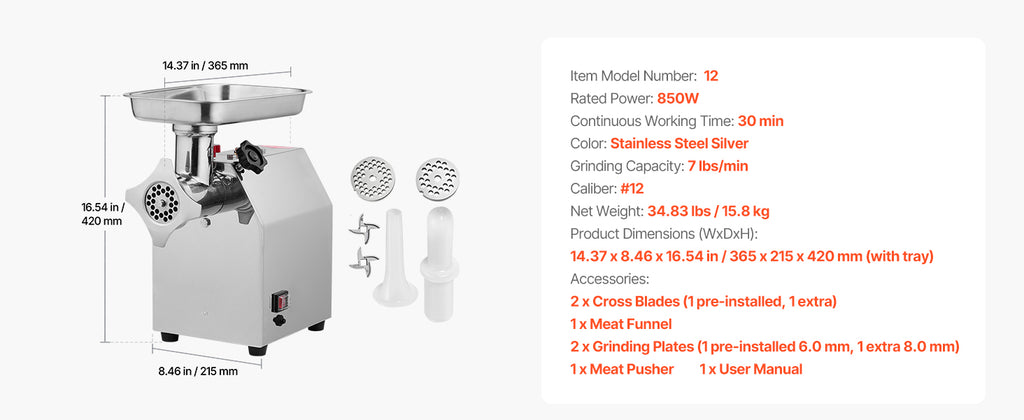 SucceBuy Commercial Electric Meat Grinder