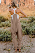 Double Take V-Neck Sleeveless Jumpsuit w/ Pockets - Whispering Desires Shoppe