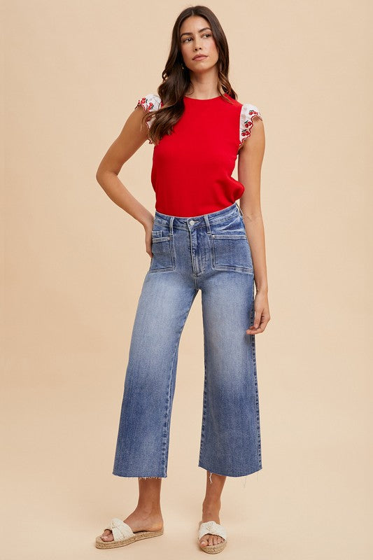 Annie Wear High Rise Wide Leg Jeans - Whispering Desires Shoppe