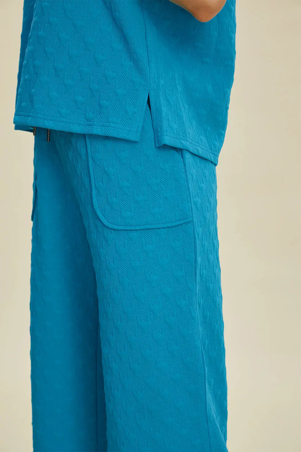 Double Take Textured Drawstring Hoodie & Pocketed Pants - Whispering Desires Shoppe