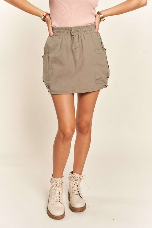 ADORA Drawstring Skort with Pockets - Whispering Desires Shoppe