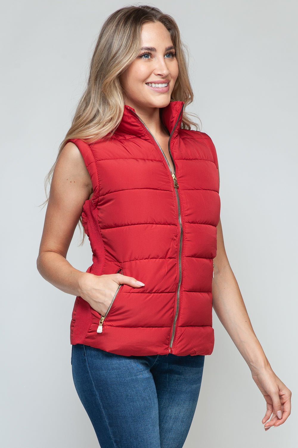 Snobbish Zip-Up Turtleneck Vest — Cozy, Pocketed Layer - Whispering Desires Shoppe