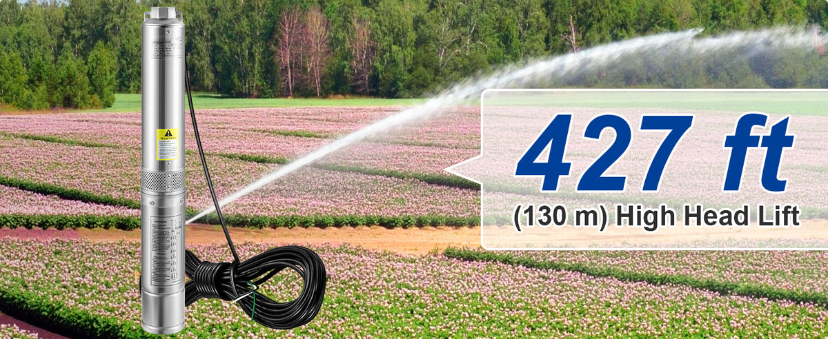 SucceBuy 230V Stainless Steel Deep Well Pump