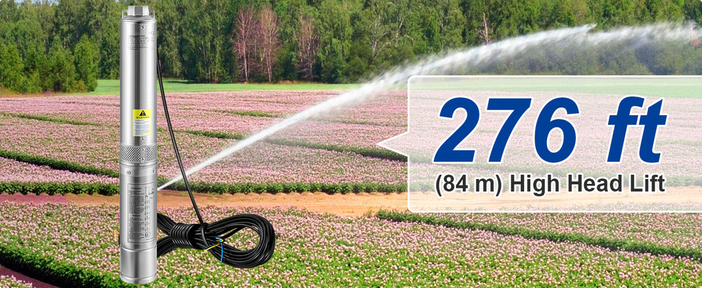 SucceBuy 230V Stainless Steel Deep Well Pump