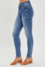 RISEN Full-Size Mid-Rise Ankle Skinny Jeans - Whispering Desires Shoppe