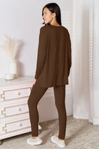 Basic Bae V-Neck Lounge Set – Soft Long Sleeve - Whispering Desires Shoppe