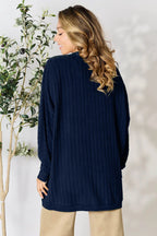 Basic Bae Ribbed Cocoon Cardigan (Full-Size) - Whispering Desires Shoppe