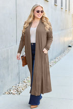 Basic Bae Open-Front Long Sleeve Cover Up - Whispering Desires Shoppe