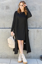 Basic Bae Open-Front Long Sleeve Cover Up - Whispering Desires Shoppe