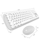 Wireless Keyboard And Mouse Set Girls Color Retro - Whispering Desires Shoppe