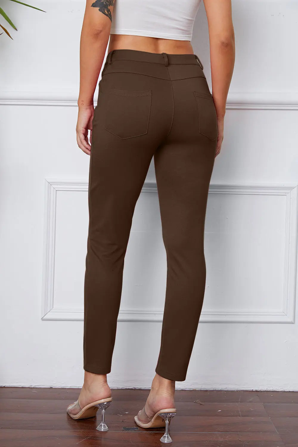 StretchyStitch Pocketed Pants — Basic Bae - Whispering Desires Shoppe