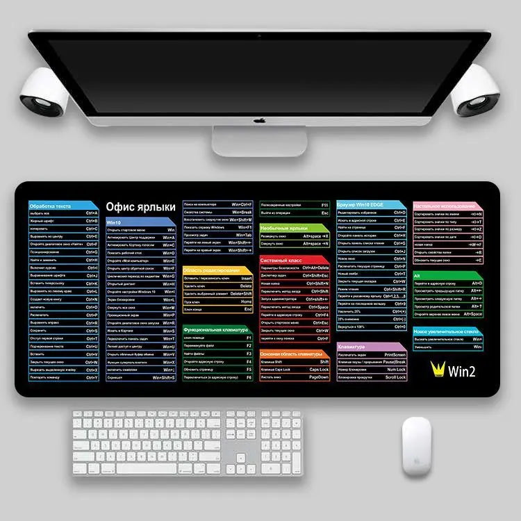 Shortcut Key Mouse Pad Oversized Thickened Desk Keyboard Pad - Whispering Desires Shoppe