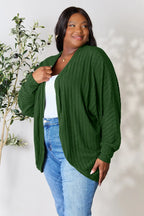 Basic Bae Ribbed Cocoon Cardigan (Full-Size) - Whispering Desires Shoppe