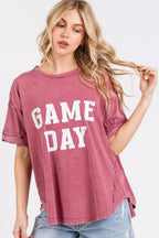 Mittoshop GAME DAY Round Neck Short Sleeve T-Shirt - Whispering Desires Shoppe