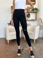 Judy Blue Full Size Distressed Tummy Control High Waist Skinny Jeans - Whispering Desires Shoppe