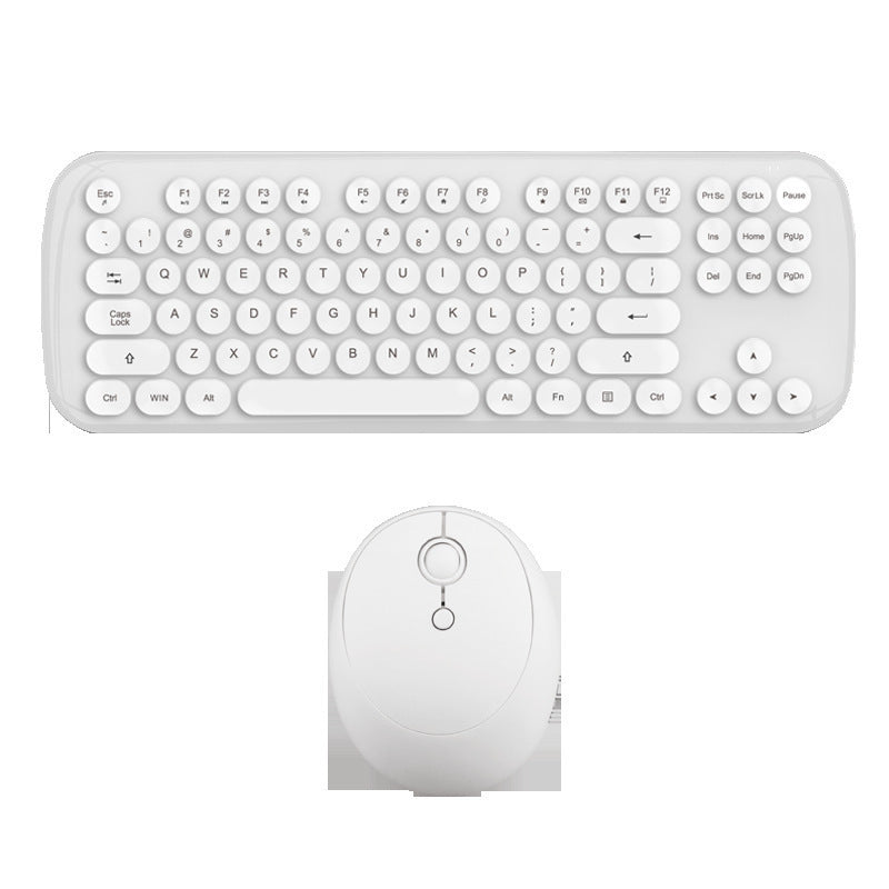 Wireless Keyboard And Mouse Set Girls Color Retro - Whispering Desires Shoppe