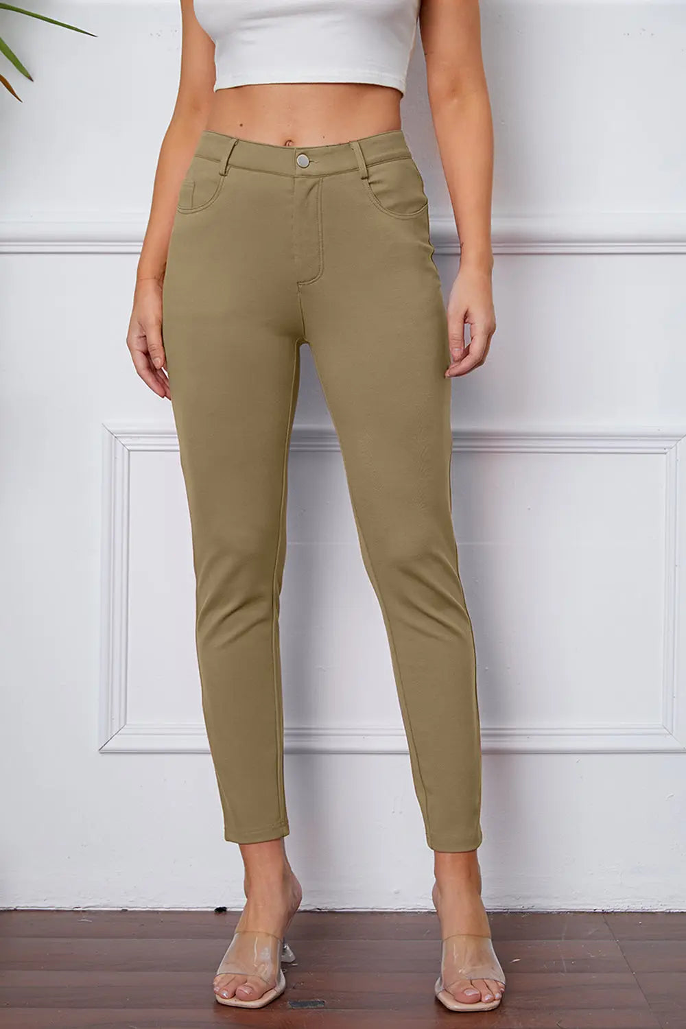 StretchyStitch Pocketed Pants — Basic Bae - Whispering Desires Shoppe