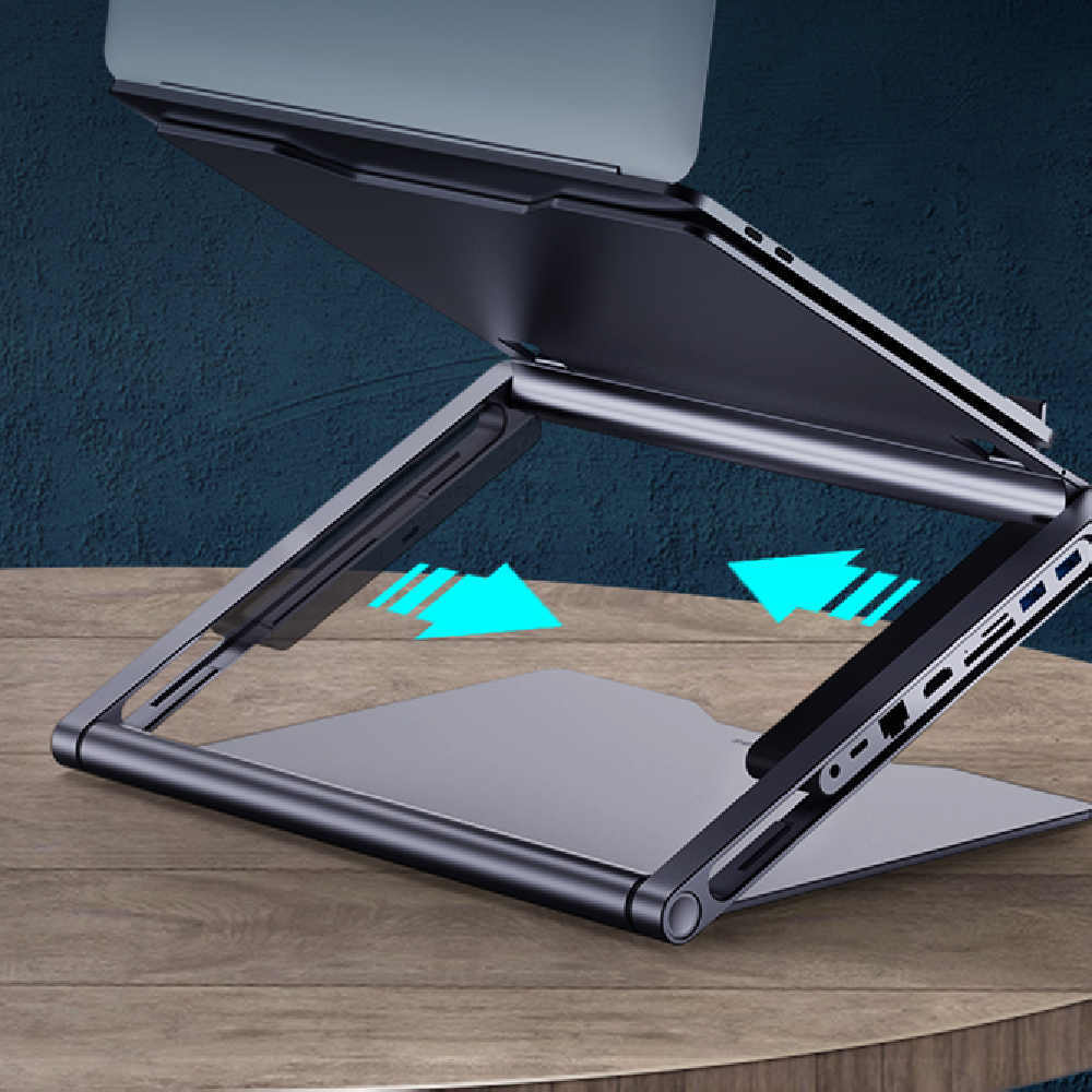 Lapstop Stand With 8-in-1 Docking Station - Whispering Desires Shoppe