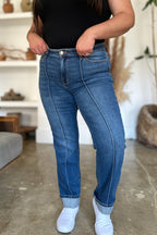 Judy Blue High Waist Front Seam Straight Jeans - Whispering Desires Shoppe