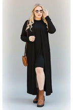 Basic Bae Open-Front Long Sleeve Cover Up - Whispering Desires Shoppe
