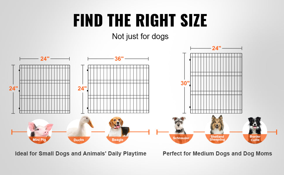 VEVOR Eight-Panel Dog Playpen with Fabric Cover
